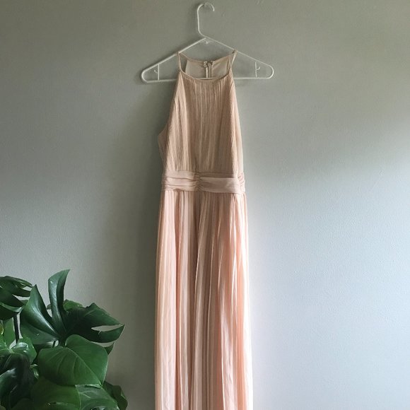 High Neck Pleated Maxi Dress (Bridesmaid) - Picture 2 of 5
